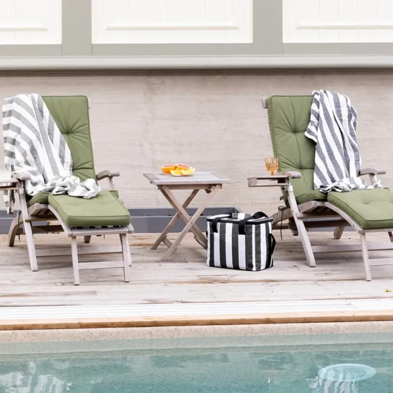 Emilie pledd 170x130 cm grønn/hvit