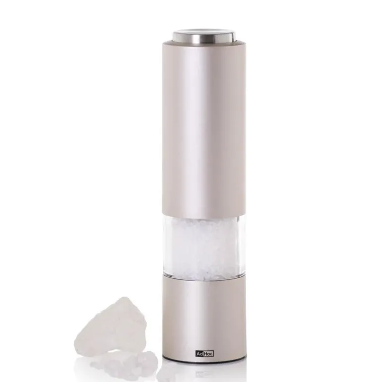 eMill.3 krydderkvern batteridrevet m/LEDlys lys grå