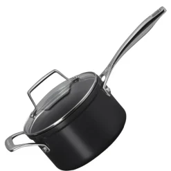 ENSC kasserolle med glasslokk 1,9L 16 cm black