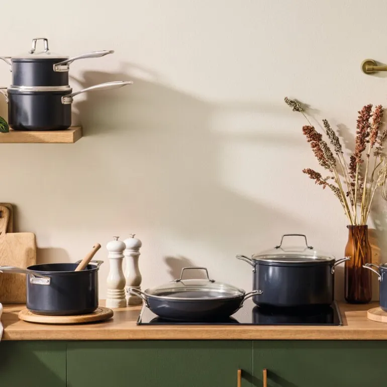 ENSC traktørpanne med glasslokk 3,2L 28 cm black