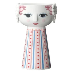 Eva lysestake 14 cm støvet rød