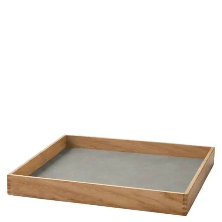 Even teak brett 29,4x29,4 cm nupo lys grå