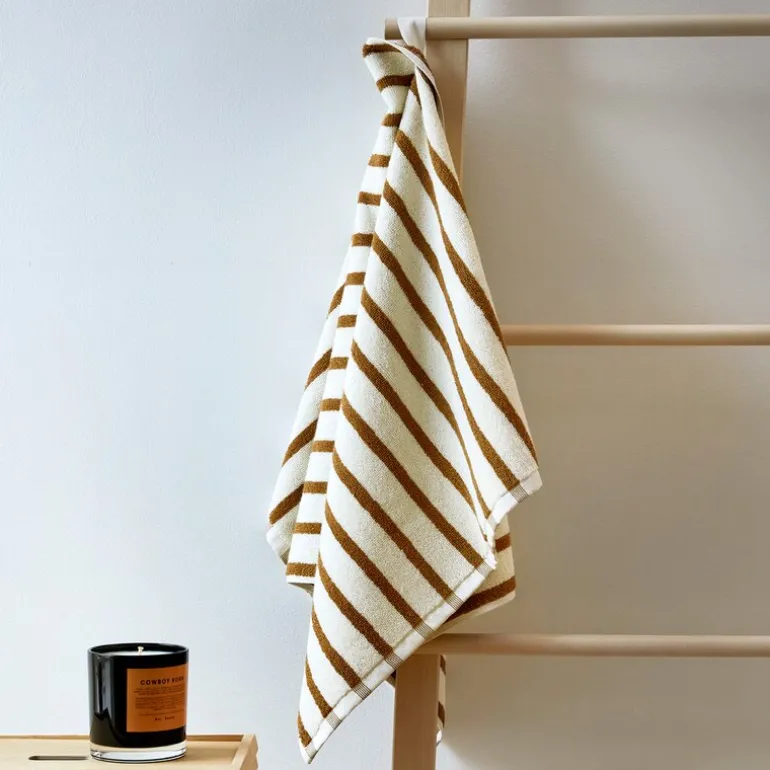 Everyday stripe håndkle 50x90 cm oker