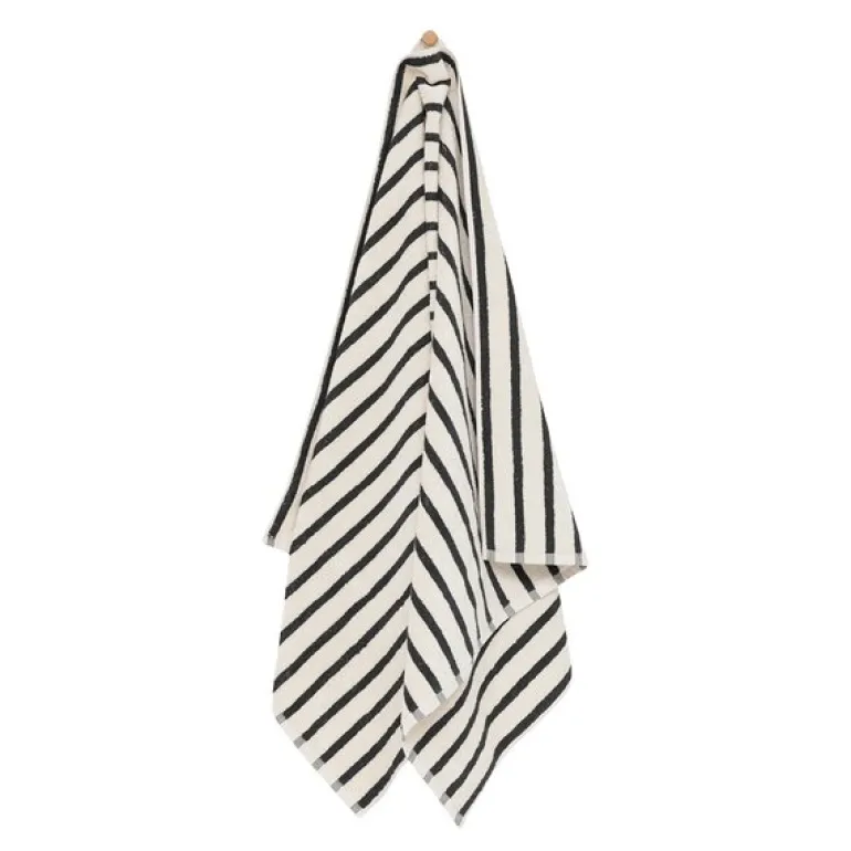 Everyday stripe håndkle 70x140 cm antrasitt