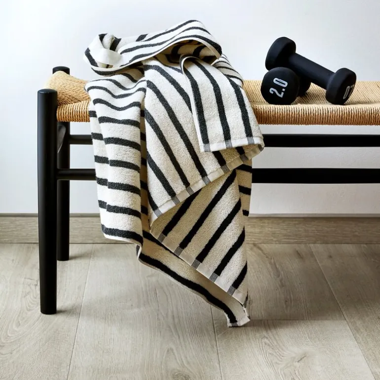 Everyday stripe håndkle 70x140 cm antrasitt