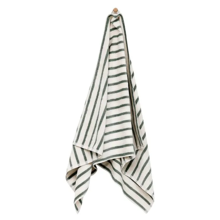 Everyday stripe håndkle 50x90 cm nordisk grønn