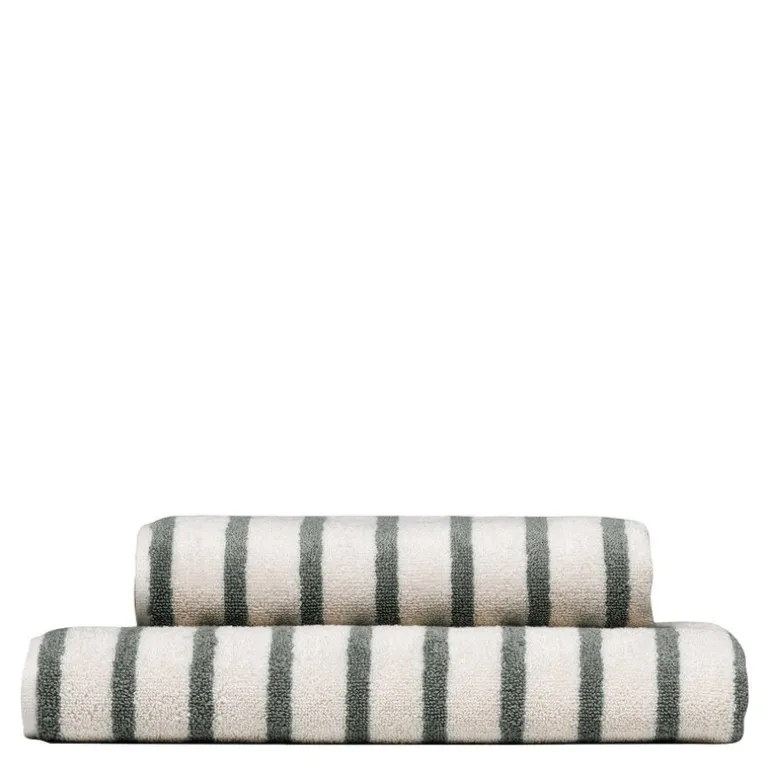 Everyday stripe håndkle 50x90 cm nordisk grønn