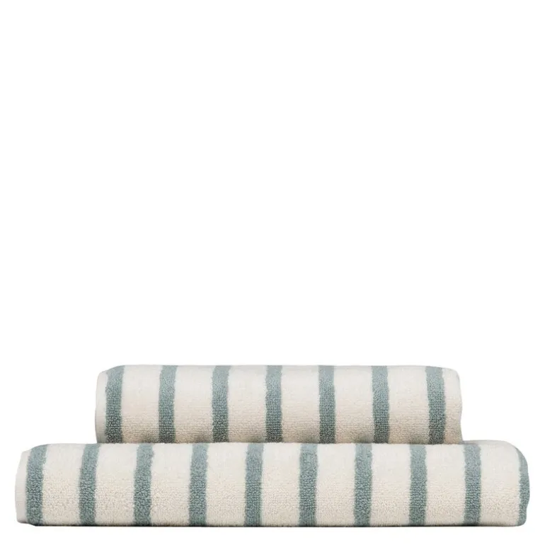 Everyday stripe håndkle 50x90 cm aqua