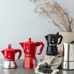 Exclusive espressokanne 2 kopper 10 cl rød