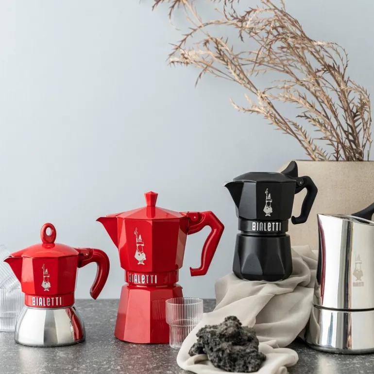 Exclusive espressokanne 2 kopper 10 cl rød