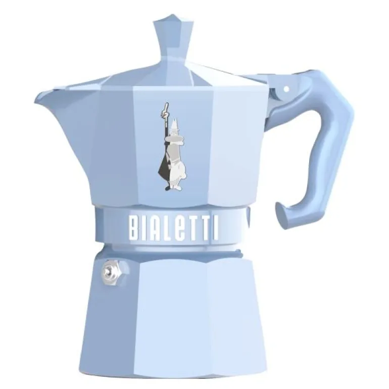 Exclusive Moka Express 3 kopper 13 cl lys blå