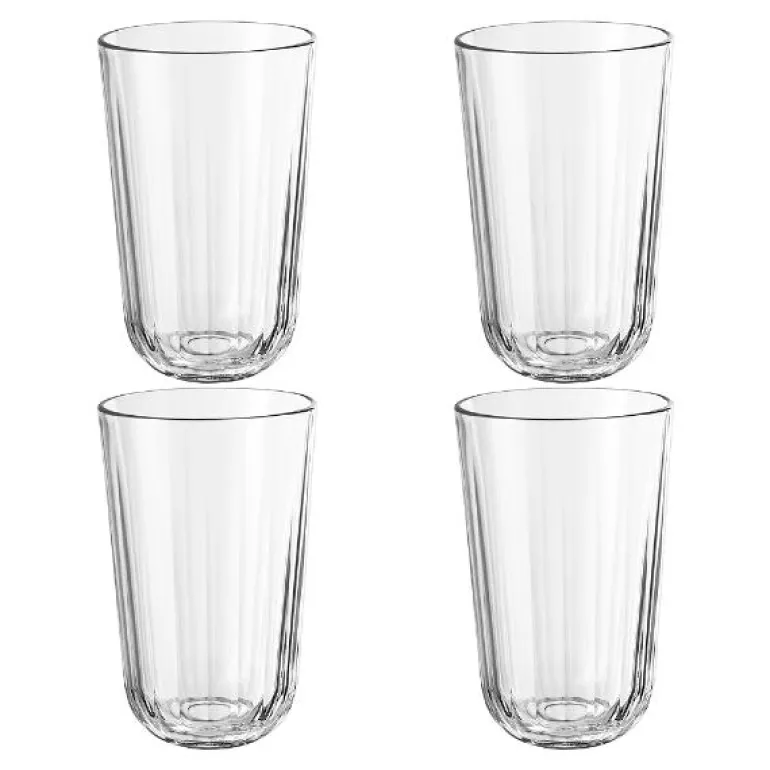 Facet drikkeglass 43 cl 4 stk