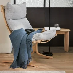 Falketind ullpledd 120x180 cm blå