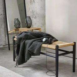 Falketind ullpledd 120x180 cm koksgrå