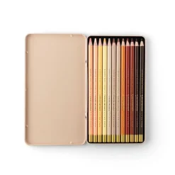 Fargepenner 12 stk beige