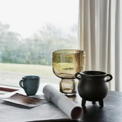 Farida vase 22 cm brun