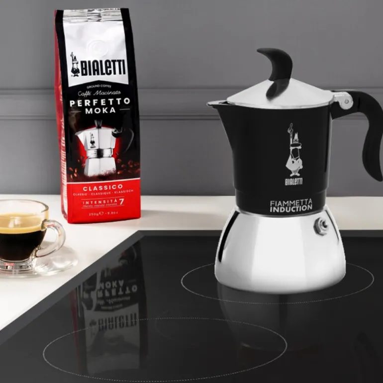 Fiammetta Induction espressokanne 2 kopper 100 ml svart