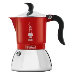 Fiammetta Induction espressokanne 4 kopper 150 ml rød