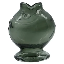 Fish vase 17,5 cm røkt grå