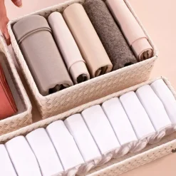 Fit lang oppbevaringskurv 39x12x7 cm champagne