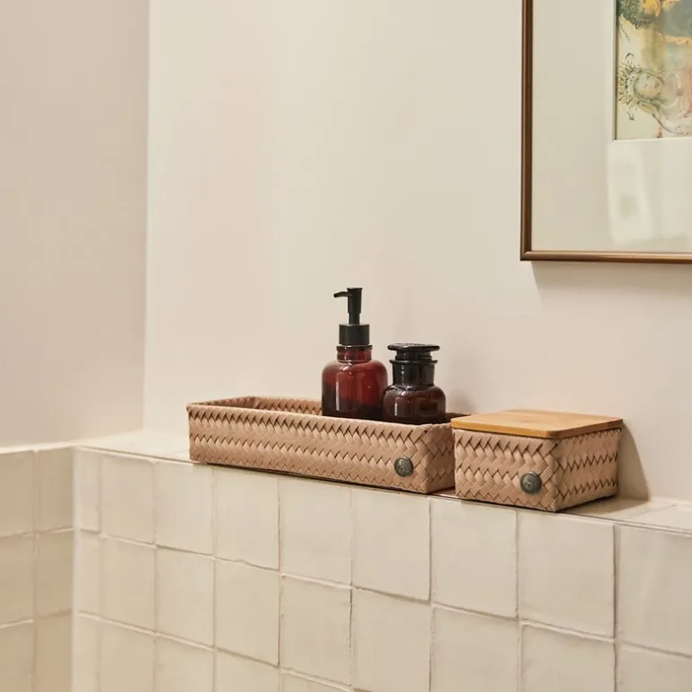 Fit lang oppbevaringskurv 39x12x7 cm caffè latte