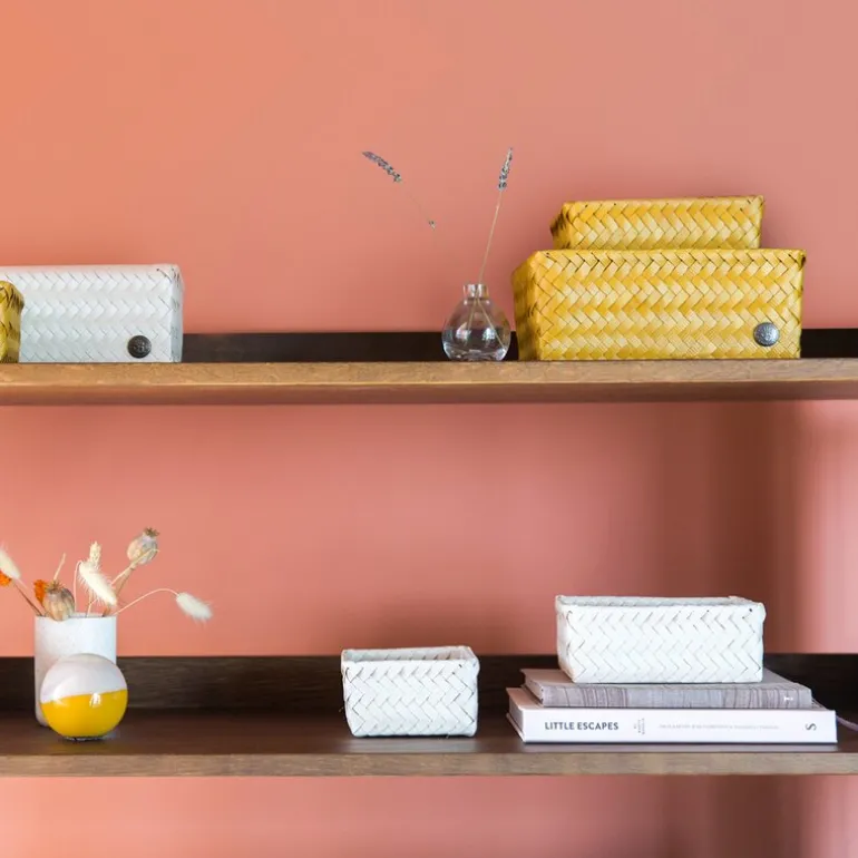 Fit liten oppbevaringskurv 18x12x7 cm champagne