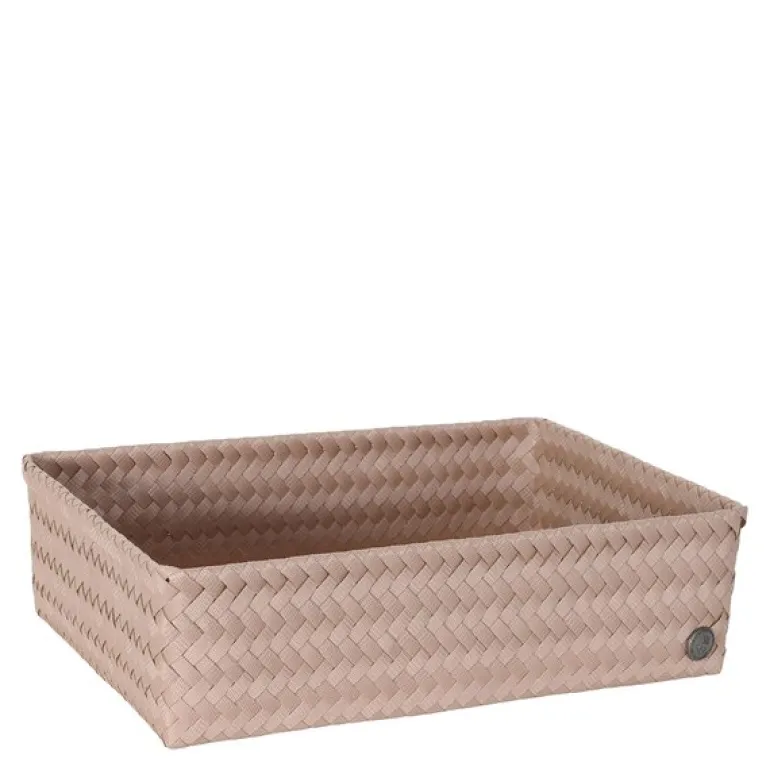 Fit stor oppbevaringskurv 36x24x10 cm caffè latte