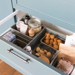 Fit stor oppbevaringskurv 36x24x10 cm eucalyptus