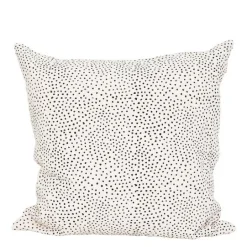 Fleck putetrekk 50x50 cm svart/offwhite