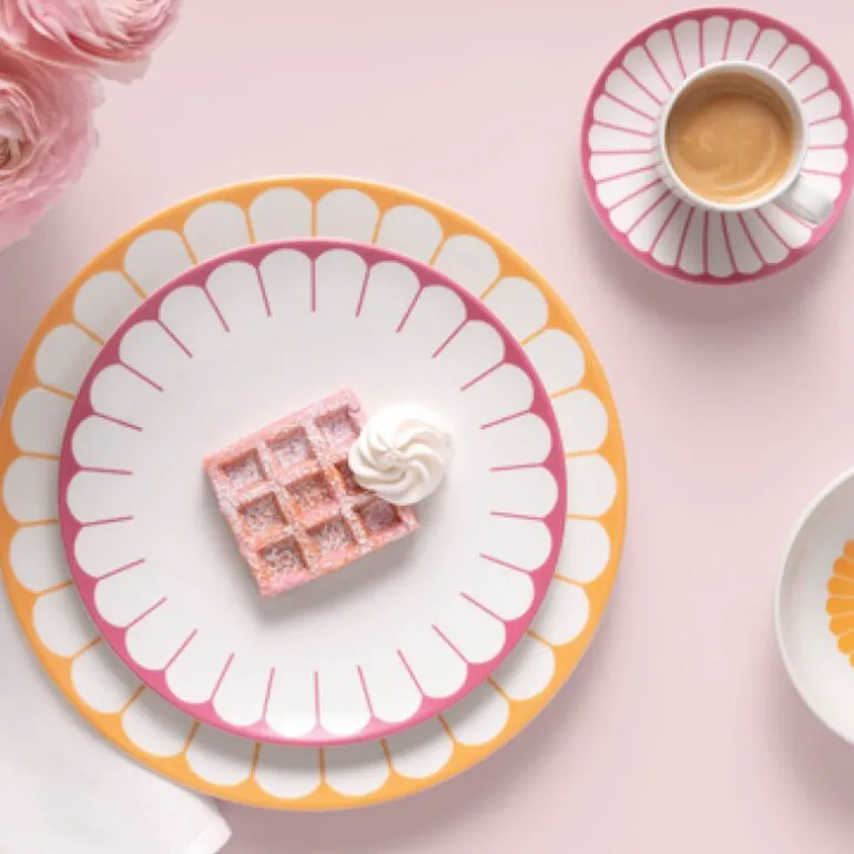 Fleur cassis frokosttallerken/desserttallerken 21 cm rosa