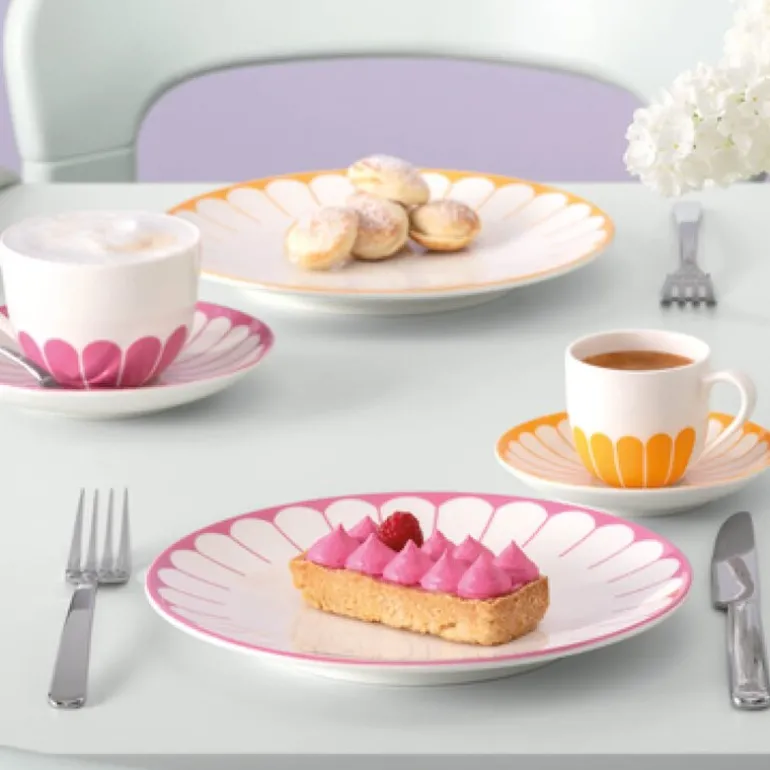 Fleur cassis frokosttallerken/desserttallerken 21 cm rosa
