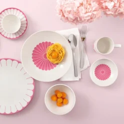 Fleur cassis kaffekopp 16 cl rosa