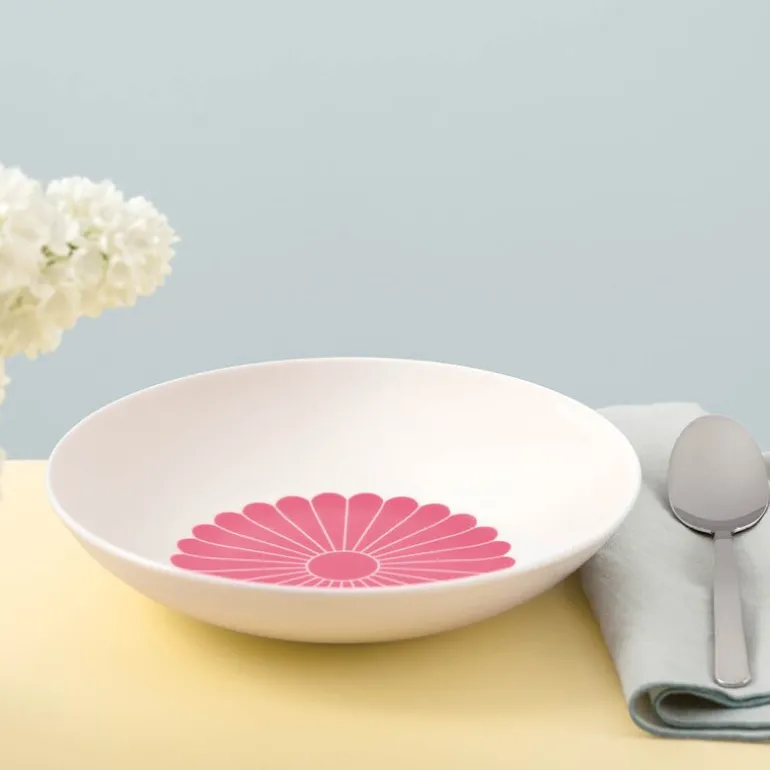 Fleur cassis pastaskål 24 cm 62 cl rosa