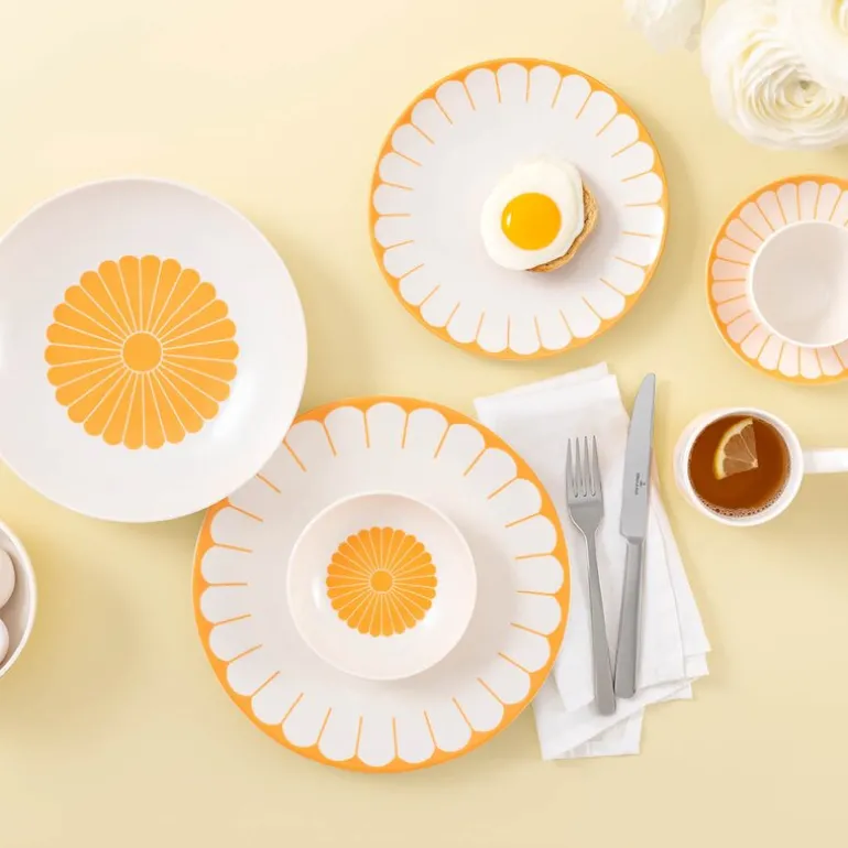 Fleur soleil frokosttallerken/desserttallerken 21 cm gul