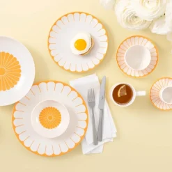 Fleur soleil kaffekopp 16 cl gul