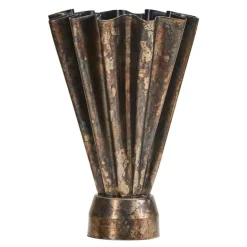 Flood vase 23 cm antikk brun