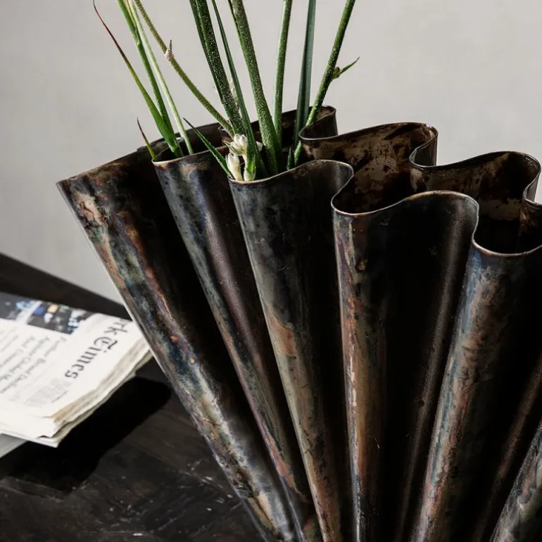 Flood vase 30x53,4 cm antikk brun