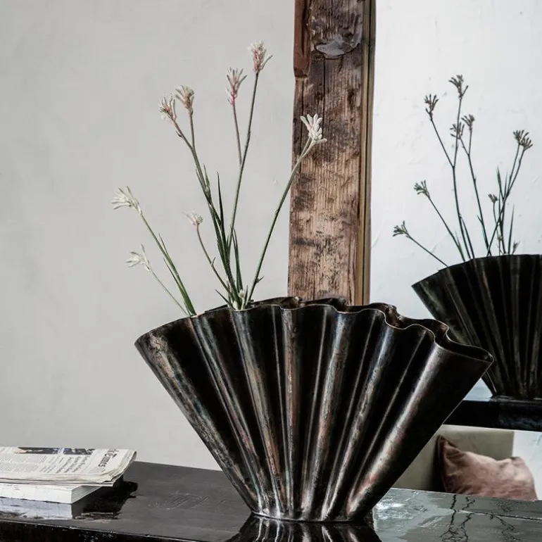 Flood vase 30x53,4 cm antikk brun