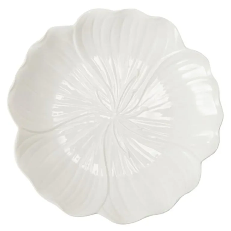 Flora asjett 19 cm hvit