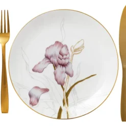 Flora asjett 22 cm iris