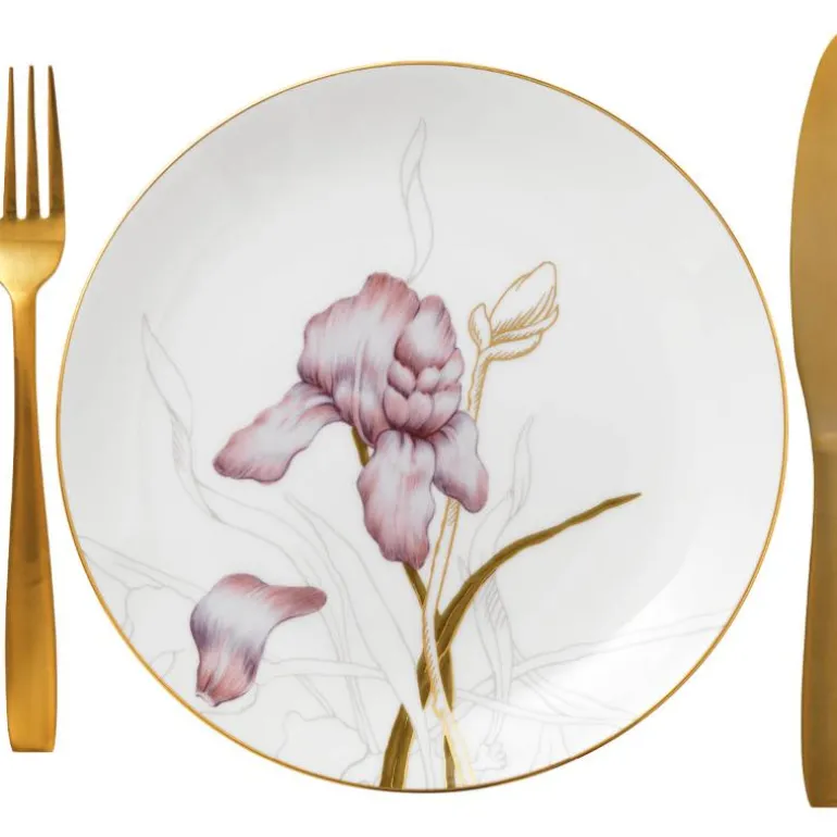 Flora asjett 22 cm iris