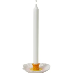 Flora lysestake 12,5 cm beige/rosa