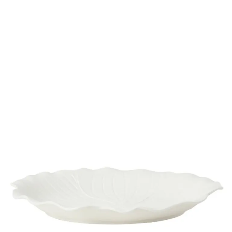 Flora serveringsfat 28x22 cm hvit