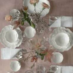 Flora serveringsfat 28x22 cm hvit
