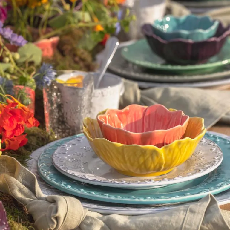 Flora skål 17 cm gul