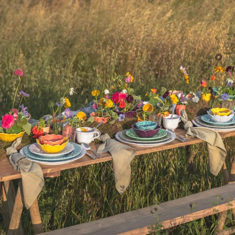 Flora skål 17 cm gul