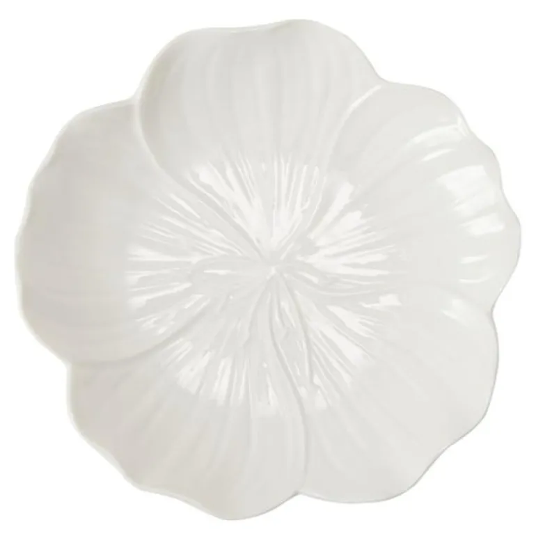 Flora tallerken 25 cm hvit