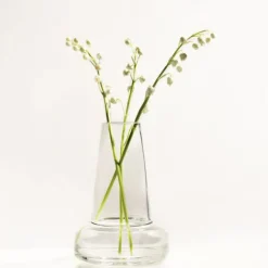 Flora vase lang 24 cm klar