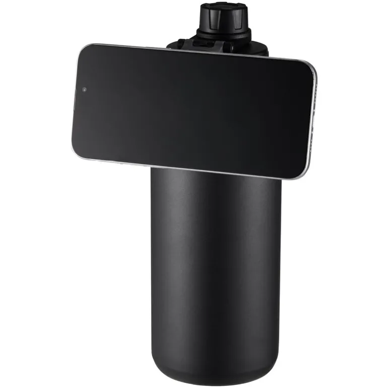 Flory flaske dobbeltvegget 0,9L med mobilholder og magnet svart/lilla
