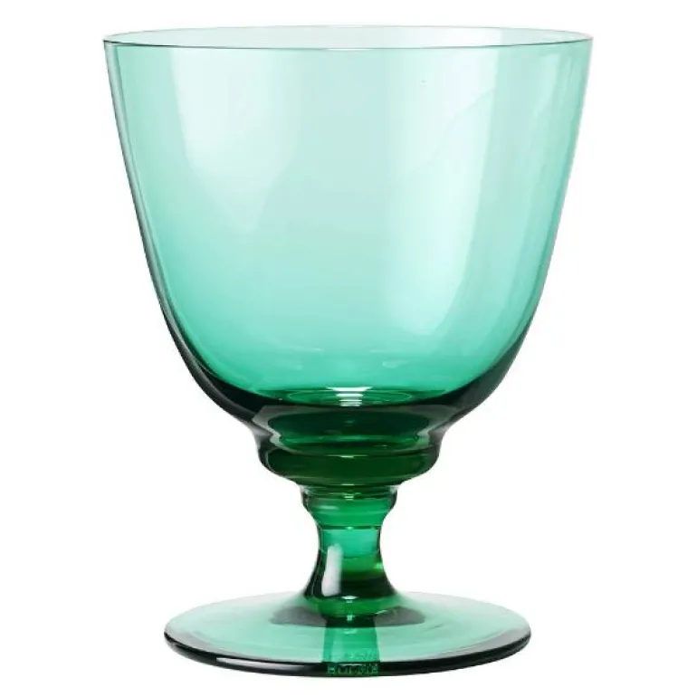 Flow glass med stett 35 cl emerald green